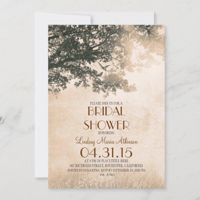 Convite Carvalho velho e chá de panela de aves amadoras (Frente)