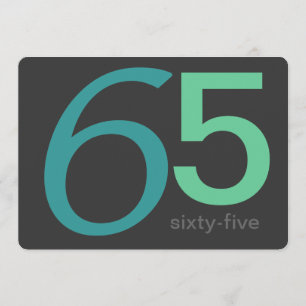 Convite Carvões e Blue Custom 65th Aniversário