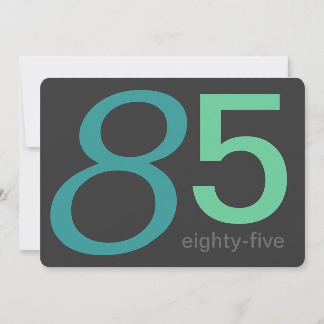 Convite Carvões e Blue Custom 85th Aniversário (Frente)