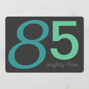 Convite Carvões e Blue Custom 85th Aniversário