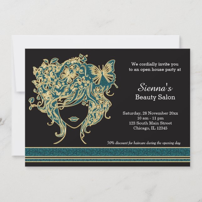 Convite Casa aberta com estilista de cabelo (Frente)