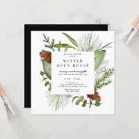 Casa Aberta da Praça Elegante de inverno Verde