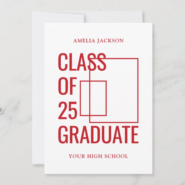 Convite Casa Aberta De 25 Fotos Vermelhas E Brancas 2 (Frente)