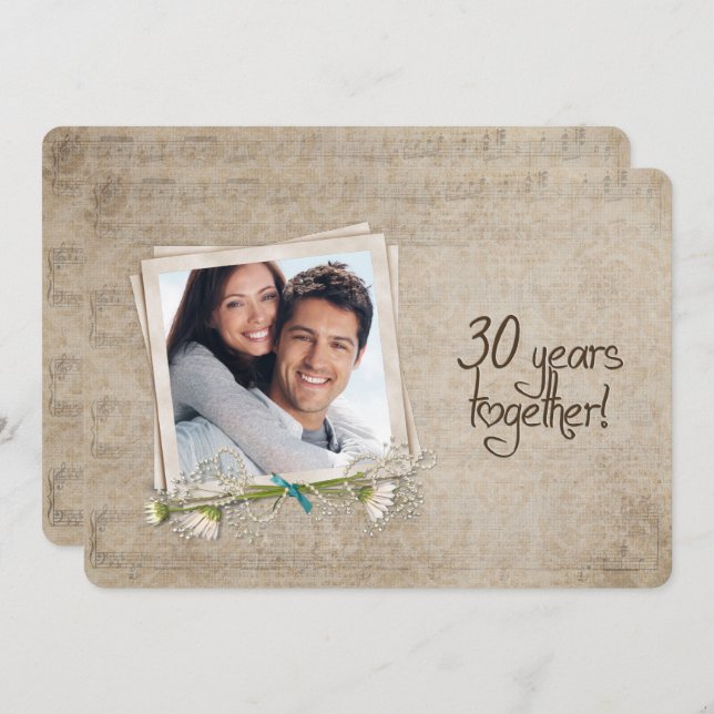 Convite Casa Aberta de 30 de Aniversário (Frente/Verso)