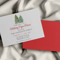 Casa Aberta de Feriado de Árvore de Natal Verde co