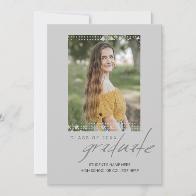 Convite Casa Aberta de Foto do formando (Frente)