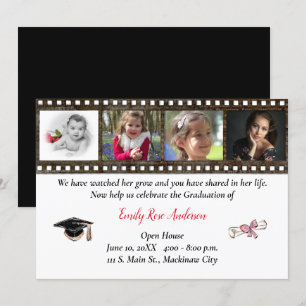 Convite Casa Aberta de Graduação de Fotos para Progress