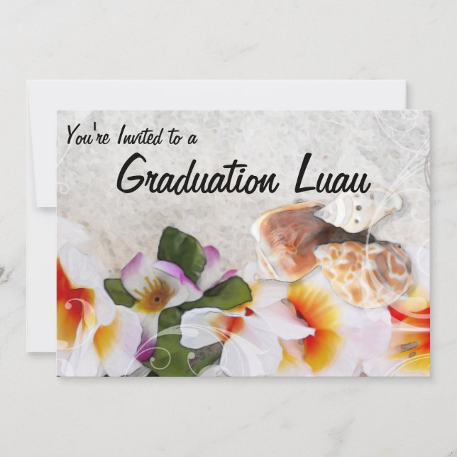 Convite Casa Aberta de Graduação de Luau (Frente)