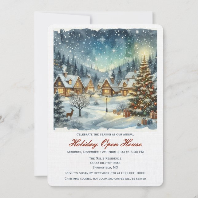 Convite Casa Aberta de Natal da Wonderland (Frente)