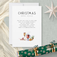 Casa Aberta de Natal Moderna Bebidas Festivas