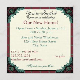 Convite Casa aberta de Paisley/partido do Housewarming