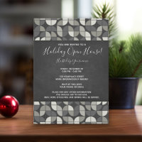 Casa Aberta do Feriado Rustic Chalkboard MCM