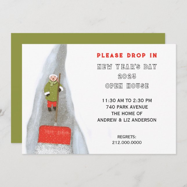 Convite Casa Aberta do Partido de Ano Novo (Frente/Verso)