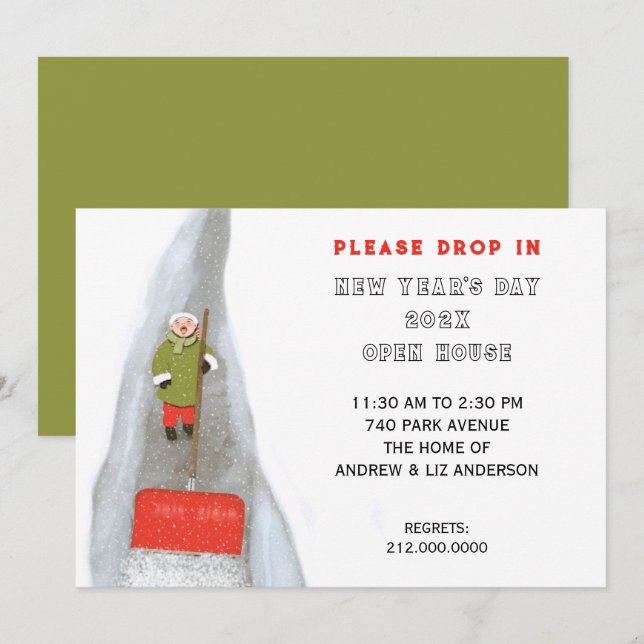 Convite Casa Aberta do Partido de Ano Novo (Frente/Verso)