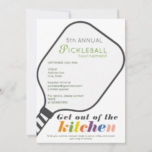 Convite Casa Aberta do Torneio de Pickleball Festa de Pick