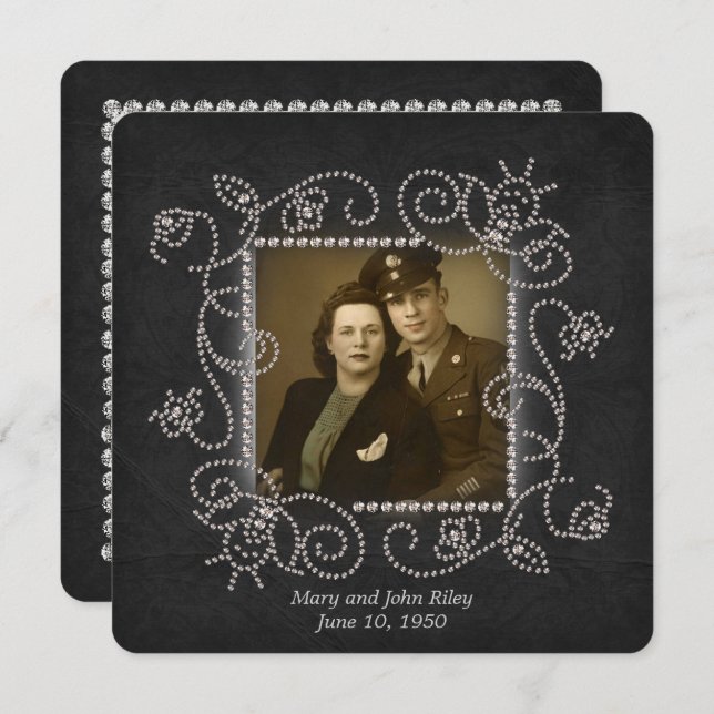 Convite Casa aberta para aniversário de casamento de aro d (Frente/Verso)