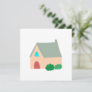 Convite Casa Aconchegante com Presente de Casa de Porta Ve