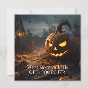 Convite Casa Assombrada Divertida Jantar de Halloween