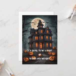 Convite Casa Assombrada Escura Arte Eerie Halloween