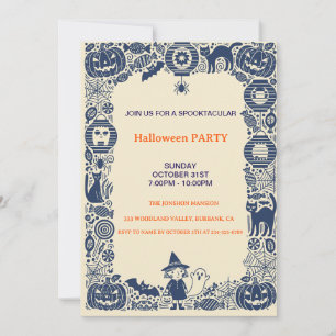 Convite Casa Assombrada Escura Espetacular de Halloween