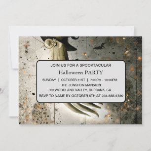 Convite Casa Assombrada Escura Espetacular de Halloween I
