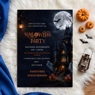 Convite Casa Assombrada Fantasmas Halloween Sinistro