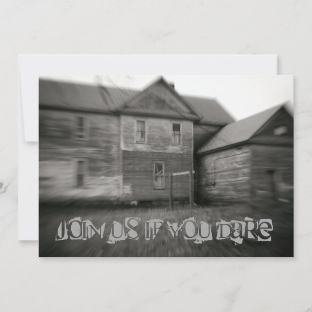 Convite Casa Assombrada Sapatinho Velho Dia das Bruxas Ves (Frente)