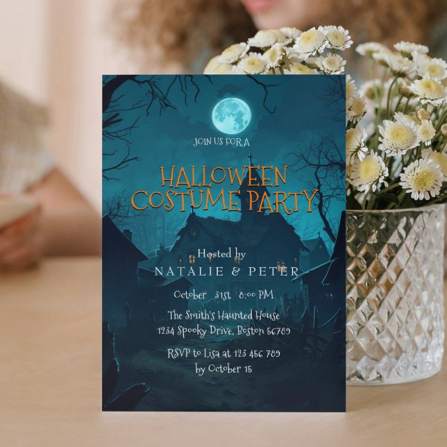 Convite Casa Assustadora No Festa De Halloween Para Crianç (Criador carregado)