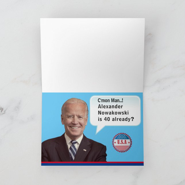 Convite Casa Branca 50º Aniversário Biden Mens Funny Gaff (Interior)