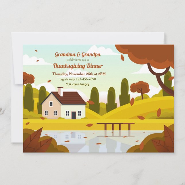 Convite Casa da Vovó Nós Vamos (Frente)