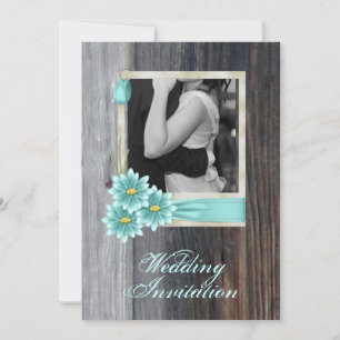 Convite casa de campo rústica com margarida noivado wester