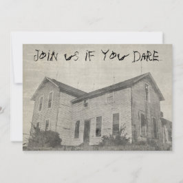 Convite Casa de Halloween Assombrada e Velhinha