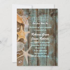 Convite casa de praia elegante à beira-mar casamento