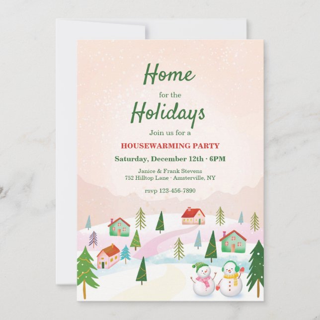 Convite Casa do Feriado de Aquecimento Familiar (Frente)