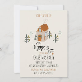 Convite Casa é onde o Hygge é a Festa de Natal