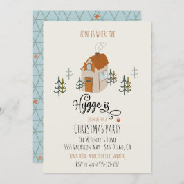 Convite Casa é onde o Hygge é a Festa de Natal