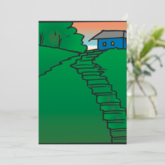 Convite Casa em uma Colina Verde (Criador carregado)