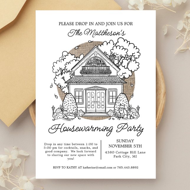 Convite Casa Fofa Festa de Inauguração (Criador carregado)