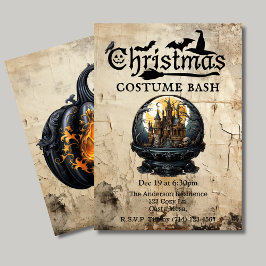 Convite Casa Gótica em Festa de Natal em Snow Globe