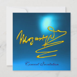 CONVITE CASA PARA MOZART, DOURADO PREOCUPAÇÃO AZUL