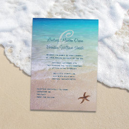 Convite Casado Pelo Casamento de Destino da Praia do Mar