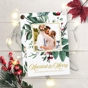 Convite Casados e Felizes Férias de Natal Foto de Natal
