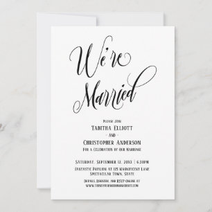 Convite Casados Elaboração Roteiro, Preto e Branco