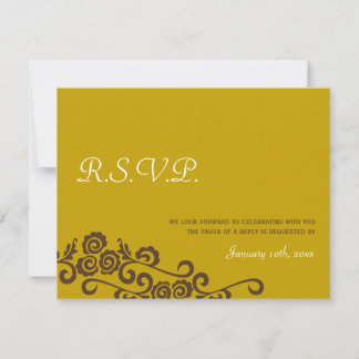 Convite Casais apaixonados resposta de RSVP para casamento