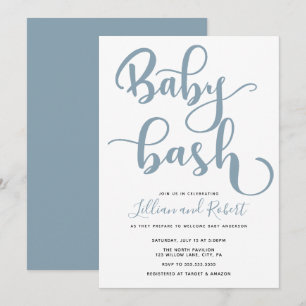 Convite Casais Baby Bash Chá de fraldas