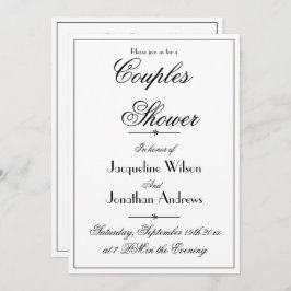 Convite Casais Chá Elegante White Chic