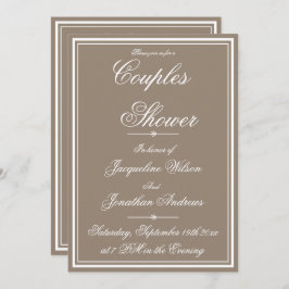 Convite Casais Chá Festa de Jardim RSVP Elegante Simples