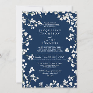 Convite Casais Chá Fraqueza respiratória do bebê Flower Ru