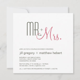 Convite Casais Chá RetroMédio-século Moderno