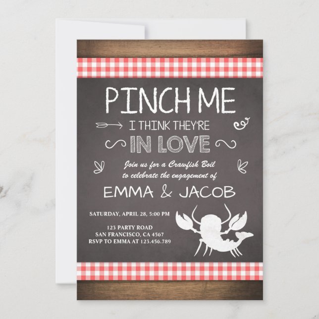 Convite Casais de lagosta chás de marisco (Frente)